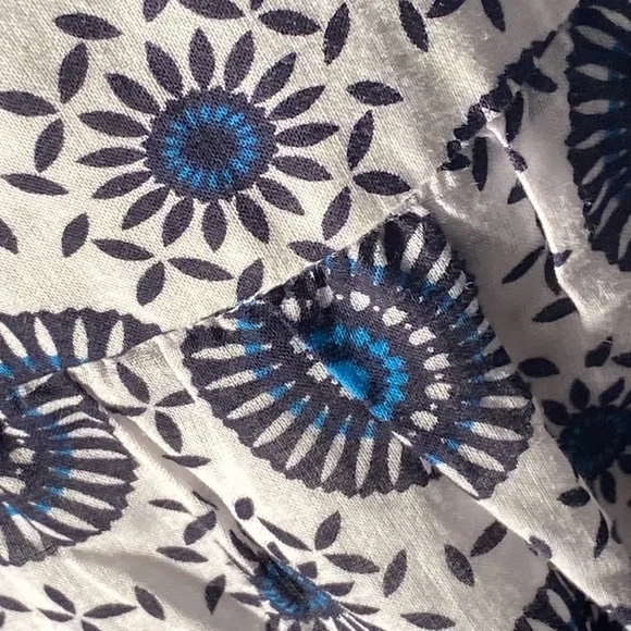 TORY BURCH - cotton skirt: lined, pleated, sequins & beaded waist & hem, zip - 4